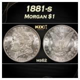 1881-s Morgan Dollar $1 Grades ms62