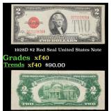 1928D $2 Red Seal United States Note Grades xf