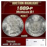 1889-p Morgan Dollar $1 ms66 SEGS