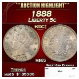 1888 Liberty Nickel 5c ms65 SEGS