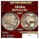 1916-s Buffalo Nickel 5c ms65+ SEGS
