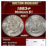 1883-p Morgan Dollar $1 ms66+ SEGS
