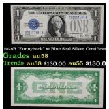 1928B $1 Blue Seal Silver Certificate "Funnyback"