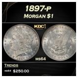 1897-p Morgan Dollar $1 Grades ms64