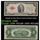 1928G $2 Red Seal United States Note Grades xf
