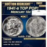 1941-s Mercury Dime TOP POP! 10c ms68+ FSB SEGS