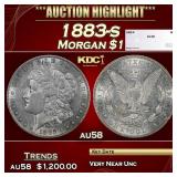 1883-s Morgan Dollar $1 au58 SEGS