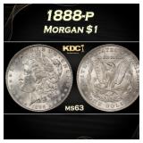 1888-p Morgan Dollar $1 Grades ms63
