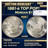 1881-s Morgan Dollar TOP POP! $1 ms69 SEGS