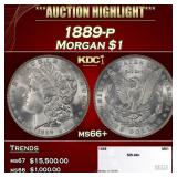 1889-p Morgan Dollar $1 ms66+ SEGS