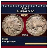 1925-p Buffalo Nickel 5c ms66 SEGS