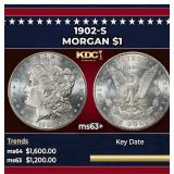 1902-s Morgan Dollar $1 ms63+ USCG
