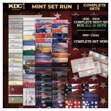 COMPLETE MINT SET RUN ALL 55 SETS! 1968-2024 920+