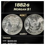 1882-s Morgan Dollar $1 Grades ms65+