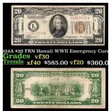 1934A $20 FRN Hawaii WWII Emergency Currency Grade