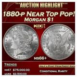 1880-p Morgan Dollar Near Top Pop! $1 ms66+ SEGS