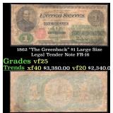 1862 $1 Large Size Legal Tender Note 'The Greenbac