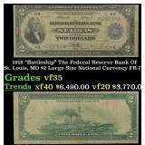 1918 $2 Large Size National Currency 'Battleship'