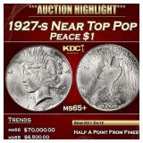 1927-s Peace Dollar Near Top Pop $1 ms65+ SEGS