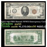 1934A $20 FRN Hawaii WWII Emergency Currency Grade