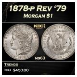 1878-p Rev '79 Morgan Dollar $1 Grades ms63
