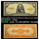 1922 $50 Large Size Gold Certificate Grades vf++ S