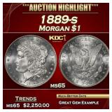 1889-s Morgan Dollar $1 ms65 SEGS
