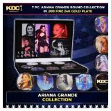 7 Coin Ariana Grande 24k Gold Plated Round Collect