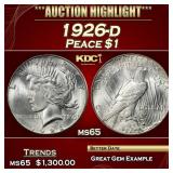 1926-d Peace Dollar $1 ms65 SEGS
