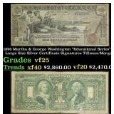 1896 $1 large size Silver Certificate Martha & Geo