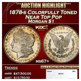1878-s Morgan Dollar Colorfully Toned Near Top Pop
