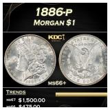 1886-p Morgan Dollar $1 ms66+ SEGS