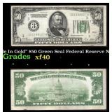 1928 $50 Green Seal Federal Reserve Note 'Redeemab