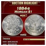 1884-s Morgan Dollar $1 ms62 USCG