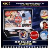 5 Coin Classic Coca-Cola Silver Plated Round Colle