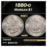 1880-o Morgan Dollar $1 Grades ms63