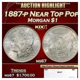 1887-p Morgan Dollar Near Top Pop $1 ms67 SEGS