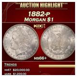 1882-p Morgan Dollar $1 ms66+ SEGS
