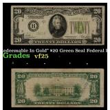 1928B $20 Green Seal Federal Reserve Note 'Redeema