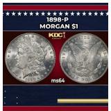 1898-p Morgan Dollar $1 Grades ms64