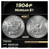 1904-p Morgan Dollar $1 Grades ms62