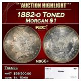 1882-o Morgan Dollar Toned $1 ms66+ SEGS