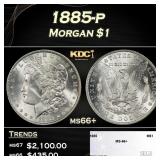 1885-p Morgan Dollar $1 ms66+ SEGS