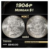 1904-p Morgan Dollar $1 Grades ms64