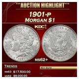 1901-p Morgan Dollar $1 ms62+ USCG