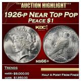 1926-p Peace Dollar Near Top Pop $1 ms66+ SEGS