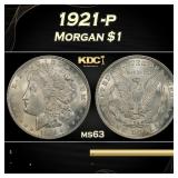1921-p Morgan Dollar $1 Grades ms63