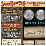 20 Coin SEARS Morgan $1 Roll CC End UNC 1889&CC En