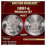 1891-s Morgan Dollar $1 ms65+ SEGS