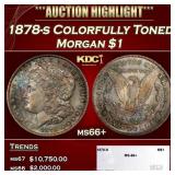 1878-s Morgan Dollar Colorfully Toned $1 ms66+ SEG